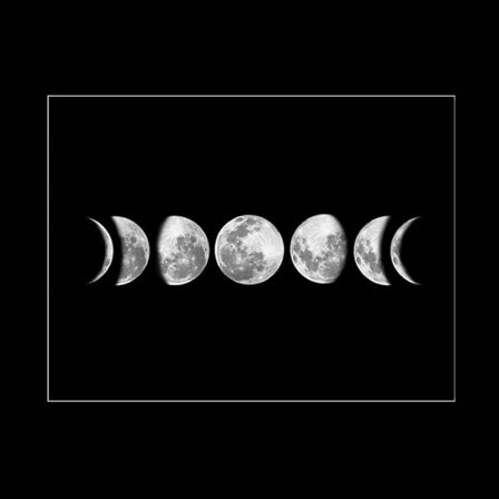 Canvasväggskonst med månfaser - Heminredning - Svart utan ram (090-2)