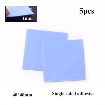 5st Silikon Thermal Pad Thermal Pad Sheet 40X40MM 1MM