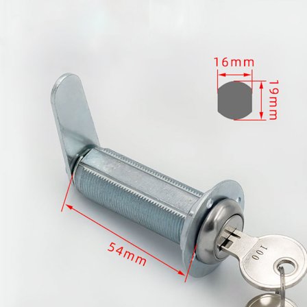 Ekstra lang kamlås med nøgle, vejrbestandig lås, 54 mm