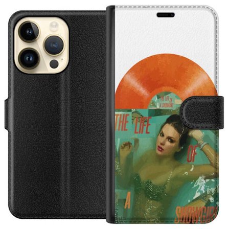 Kompatibelt Plånboksfodral till Apple Apple iPhone 15 Pro Taylor Swift Livet som en Showgirl - Rosa Glitterkonsert Popdiva Utgåva