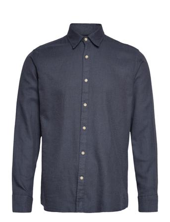 Slhslimrobin Shirt Ls W Camp Skjorte Casual Navy Selected Homme