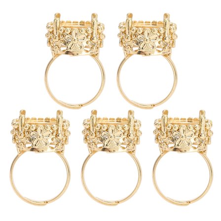 5 stk. Legering Bærbar DIY Smykkefremstilling Ring Base Bezel