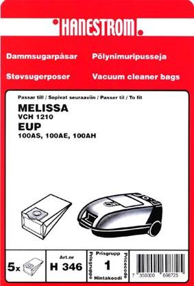 HANESTRÖM Dammsugarpåsar MELISSA VCH1210,EUP100AS/AE/AH