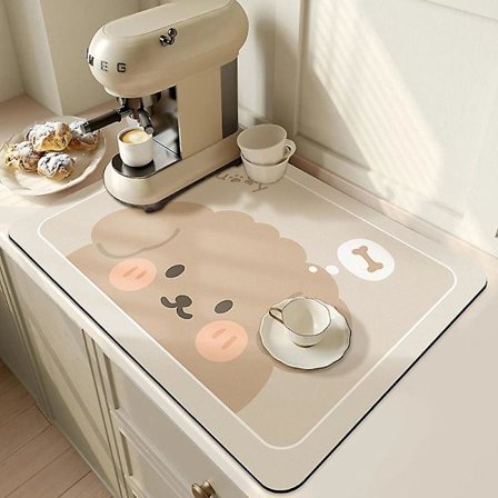 Superabsorberende Antislipp Stor Kjøkken Absorberende Avrenningsmatte Kaffe Oppvasktørke Matte Hurtig Tørk Baderom Avrenningsmatte Servisematte