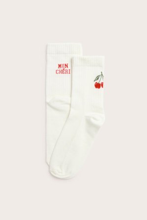 Kappahl | 2-pack strumpor med motiv | Röd