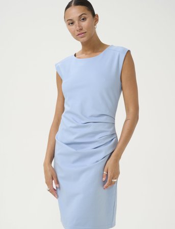 Kaffe Kaindia Round-Neck Dress - Blue - XXXL
