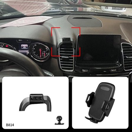 Mobilholder for Mercedes GLE (W166) / GLS (X166) – Uten Boring, Komplett Monteringssett