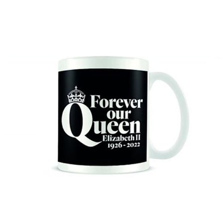 Queen Elizabeth II Forever Our Queen Mug En Storlek Svart/Vit