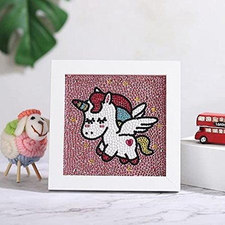 Diamantmålning DIY-kit med ram Förälder-barn-aktivitet Mosaikkonstverk (E)