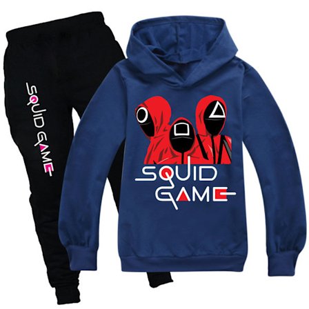 Squid Game Sport Casual Hoodie Sweatsuit + housut Lasten vaatteet