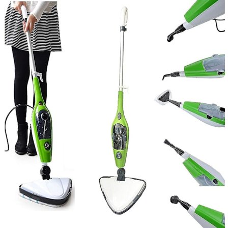 Hot Steam Mop Cleaner 10 i 1 Steamer Golvplagg Matta Fönster Rengör tvättmaskin Hand Steamer