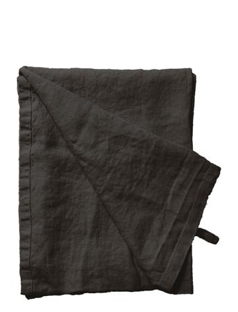 Håndklæde-Hør Basic-Vasket Black Au Maison