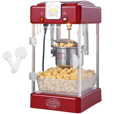 Popcornmaskin - DUOKU - Kettle Popper - 300 W - 2,5 oz - Röd
