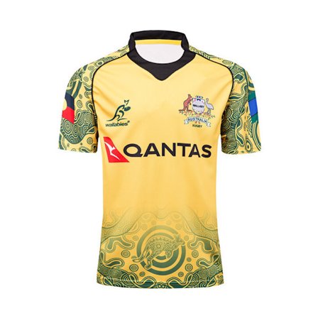 Mordely Australian wallabies rugby tröja 2018 2019 wallabies INDIGENOUS rugby tröjor skjortor s-3xl (vuxen storlek)