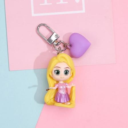 Disney Princess Anime Figur Snövit Ariel Askungen Rapunzel Aurora Belle Nyckelring Väska Nyckelring Barnleksak Födelsedag Gifta A 3