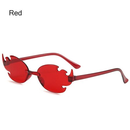 Fire Flame Solglasögon Flamformade Solglasögon RÖD RÖD