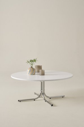 Jotex - Sofabord Diameter 100 Cm Hvit unico/hvit hvit - CHIPLEY - Kjøp Sofabord hos Jotex