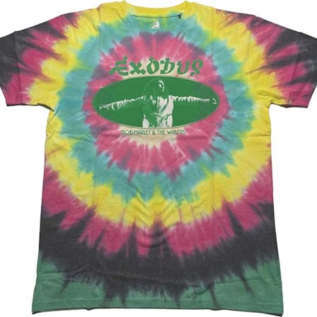 Bob Marley Unisex Adult Exodus Oval Tie Dye T-Shirt S Multicolo