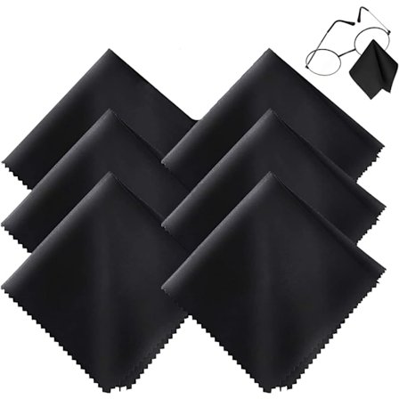 Mikrofiber Klud 6 Stk Brillegrens Rengøringsklud Lintfri og Ultrafin Rengøringsklud til Linser, Briller, Skærm og Vindue