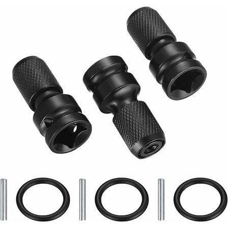 3 st Sockeladaptrar 1/2" Fyrkant till 1/4" Sexkant, Snabbfäste Chuck Konverter Sexkant spärrhylsa Skiftnyckel för Slagskruvdragare och Skruvmejsel