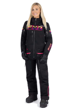 Tuta Donna FXR Maverick Lite Nero/Neon Fusion 10