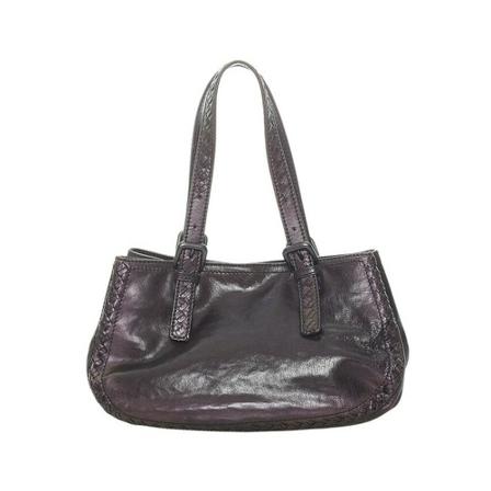Bottega Veneta Vintage Pre-owned Intrecciato Trim Leather HandTas , Bruin , Dames , Maat: ONE Size Vintage Tassen