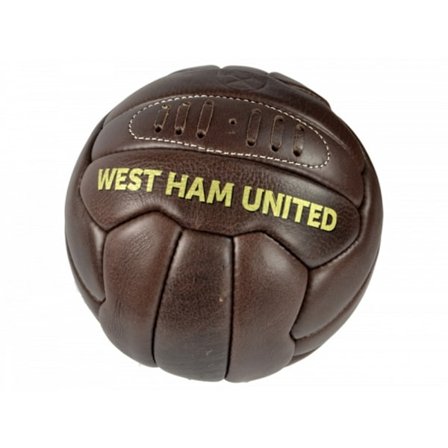 West Ham FC Officiell Retro Heritage Läderfotboll 5 Brun
