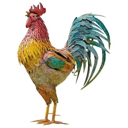 Metallisk patriotisk hane veranda skilt skulpturer hage gårdsplass kylling kunst dekor stående for bakgård kjøkken{FY}