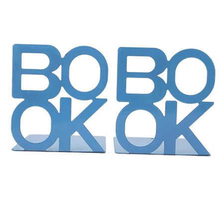 1 Pari modernia kirjatukea, liukumaton, kestävä, koristeellinen kirjahylly pöydälle, toimistoon, kirjastoon, sininen (LGL)