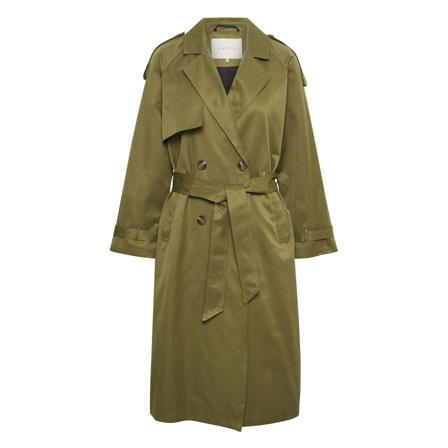 Kaffe, KAlena Trench Coat Groen, Dames, Maat:L