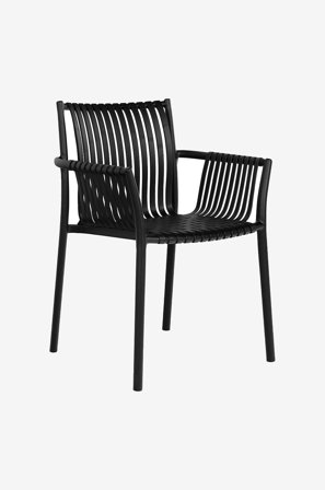 House Nordic - Utemöbler Tulsa Set om 4 - Svart - Matstolar - Från Homeroom