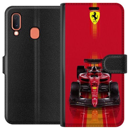 Yhteensopiva Lompakkokotelo Samsung Samsung Galaxy A20e Ferrari Formula 1 -auto ikonisessa punaisessa muotoilussa urheilullisella tarkkuudella