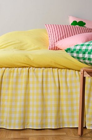 Jotex - Röyhelöhelmalakana Orgaaninen Korkeus 45 Cm Sitruunankeltainen/luonnonvalkoinen Sitruunankeltainen/luonnonvalkoinen - LAUREN - Osta 