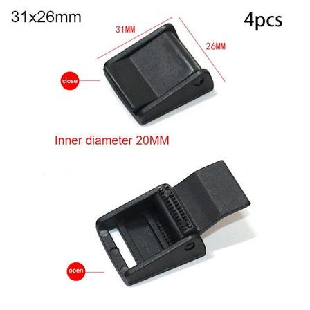 4stk Indbindingsrem Spænde Plast Pressespænde 31X26MM