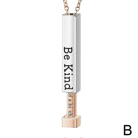 Be Kind of A Bitch Halsband - Rostfritt Stål Halsband med Dold Text