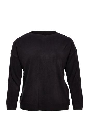 Carmelina L/S Boatneck Pullover Knt Pullover Svart ONLY Carmakoma