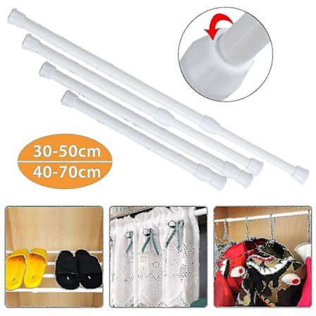 Justerbar gardinstang - 2 stk. 40 cm - 70 cm -
