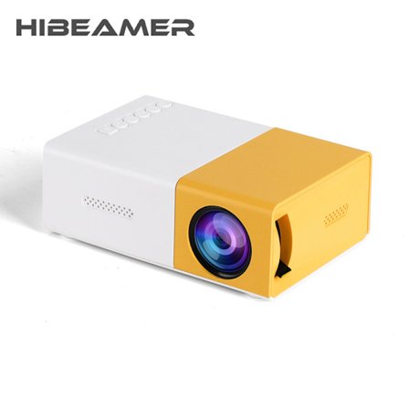 YG300 Mini LED-projektor gul og hvid europæisk regulering