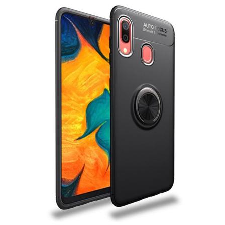 Samsung A40 Praktisk Stöttåligt Skal Med Ringhållare V3 Svart