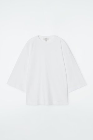 COS Women's Trapeze Relaxed T-Shirt in White