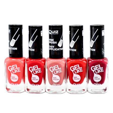 5st nagellack, nail polish - Pastell - Red