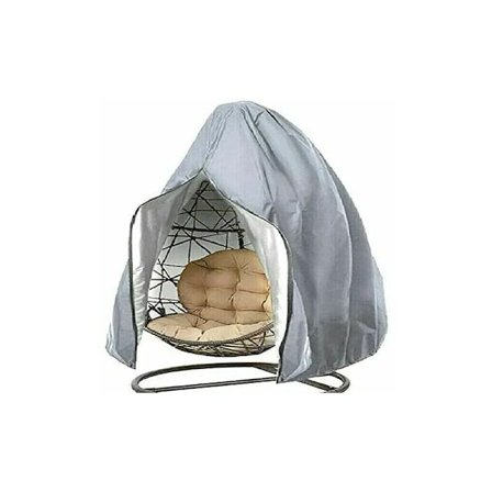 Hengestoltrekk for dobbel eggstol, vanntett veranda-hage-kokong-eggstoltrekk med snøring