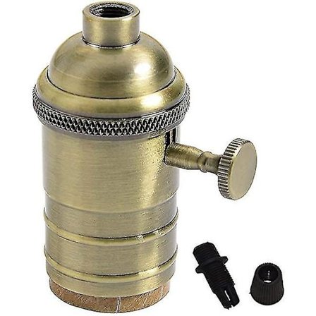 Antiikkipronssi Lamppupidike Kytkimellä E27 Retro Edison-Lamppu Riippuva