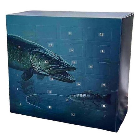 2025 Fiske Sluk Adventskalender 24 dager Jule Adventskalender Passer for Kjæreste og Bestefar