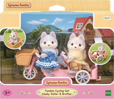 Sylvanian Families Tandemsykkel og Huskysøsken
