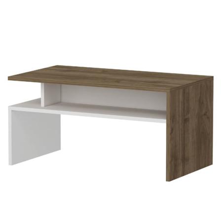 Homemania Soffbord Ada 90x50x43 Cm Vit Och Valnötsträ Multifärg