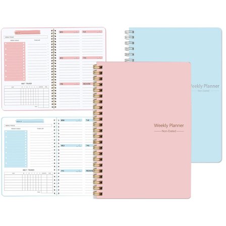 Pieces Ugentlig planlægger - Klarhedsplanlægger - to do planlægger - daglig planlægger - A5 to-do liste udateret - udateret planlægningsbog - Ugentlig
