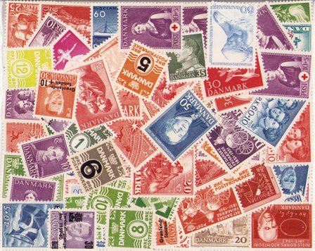 Danmark - Dubletpakke med postfriske stålstiksmærker