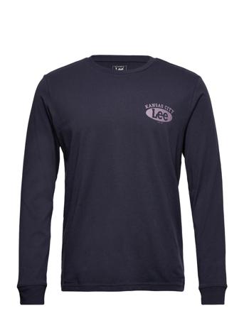 Ls Graphic Tee Navy Lee Jeans