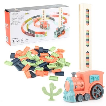 Elektrisk dominobane, 100 stk elektriske dominobrikker, automatisk